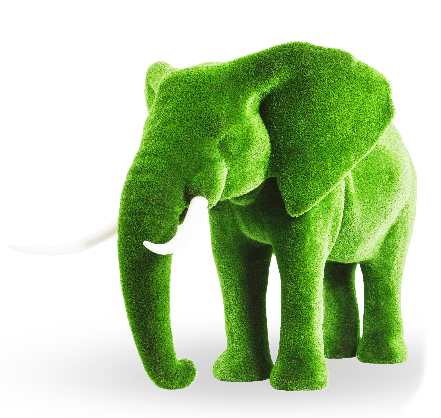 Elefante decorativo in erba sintetica GeoZoo - vendita e noleggio figure per eventi e giardini
